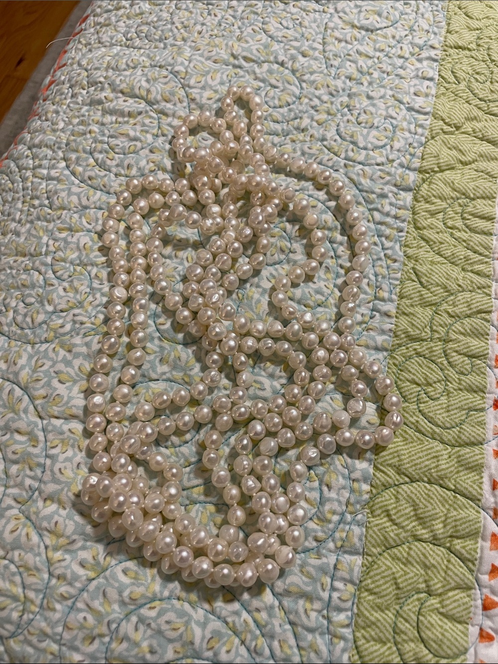 Classic Faux Pearl Long Necklace - Ivory